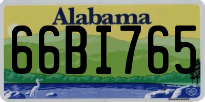 AL license plate 66BI765