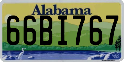 AL license plate 66BI767