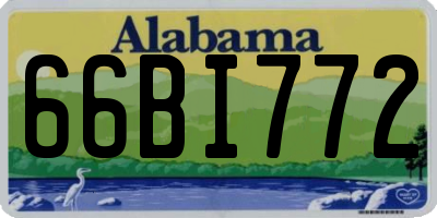AL license plate 66BI772