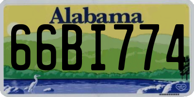 AL license plate 66BI774