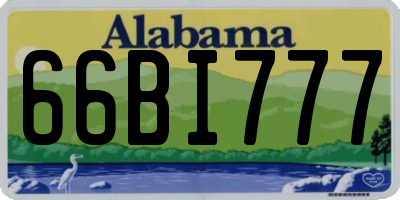 AL license plate 66BI777