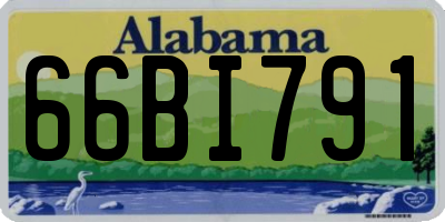 AL license plate 66BI791