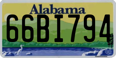 AL license plate 66BI794