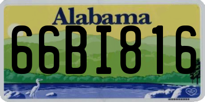 AL license plate 66BI816