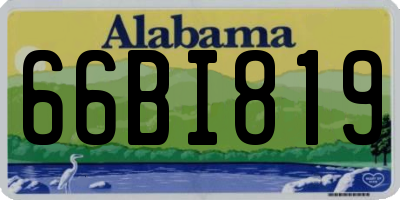 AL license plate 66BI819