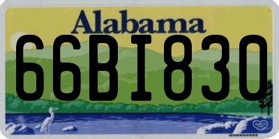 AL license plate 66BI830