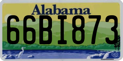 AL license plate 66BI873