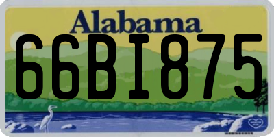 AL license plate 66BI875
