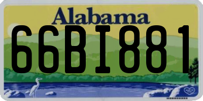 AL license plate 66BI881