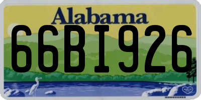 AL license plate 66BI926