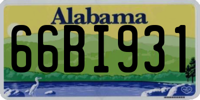 AL license plate 66BI931