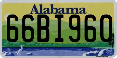AL license plate 66BI960