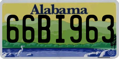 AL license plate 66BI963