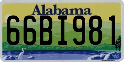 AL license plate 66BI981