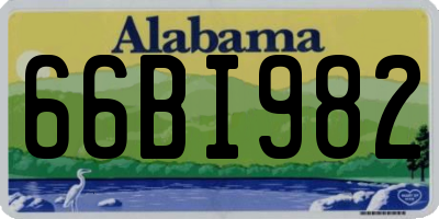 AL license plate 66BI982