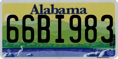 AL license plate 66BI983
