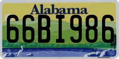 AL license plate 66BI986