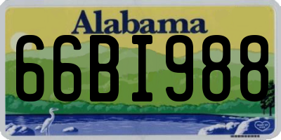AL license plate 66BI988