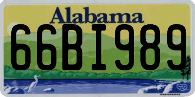 AL license plate 66BI989