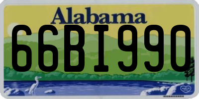 AL license plate 66BI990