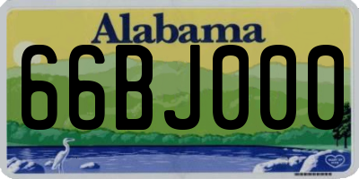 AL license plate 66BJ000