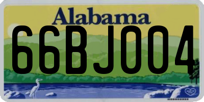 AL license plate 66BJ004