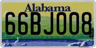 AL license plate 66BJ008