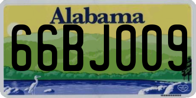 AL license plate 66BJ009