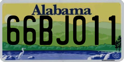 AL license plate 66BJ011