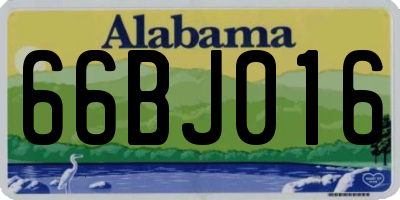 AL license plate 66BJ016