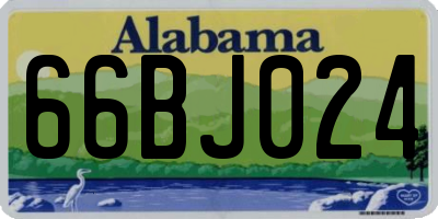 AL license plate 66BJ024