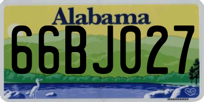 AL license plate 66BJ027