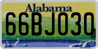 AL license plate 66BJ030