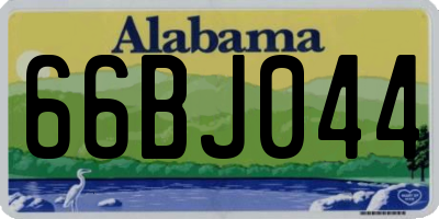 AL license plate 66BJ044