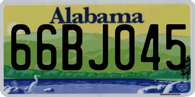 AL license plate 66BJ045