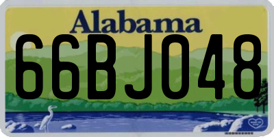 AL license plate 66BJ048
