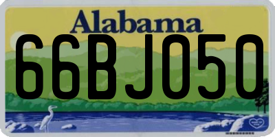 AL license plate 66BJ050