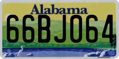 AL license plate 66BJ064