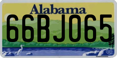 AL license plate 66BJ065