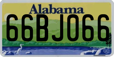 AL license plate 66BJ066