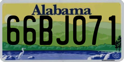 AL license plate 66BJ071