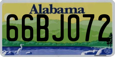 AL license plate 66BJ072