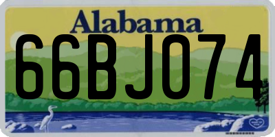 AL license plate 66BJ074