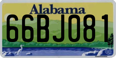 AL license plate 66BJ081