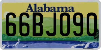 AL license plate 66BJ090