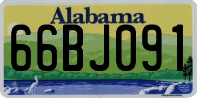 AL license plate 66BJ091