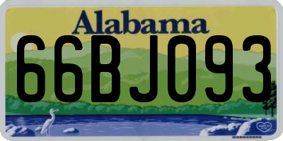 AL license plate 66BJ093
