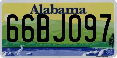 AL license plate 66BJ097