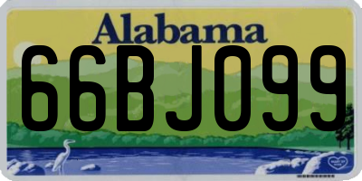 AL license plate 66BJ099