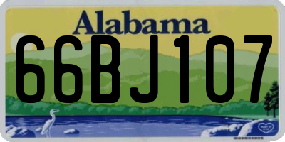 AL license plate 66BJ107